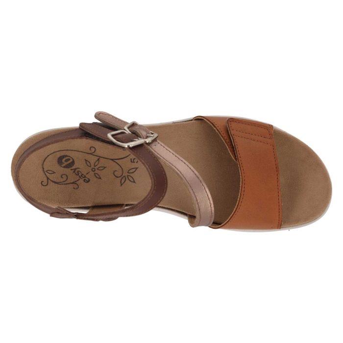 Women's Wide Fit DB Honor Sandals in Gold / Bronze / Silver Leather - Image 1