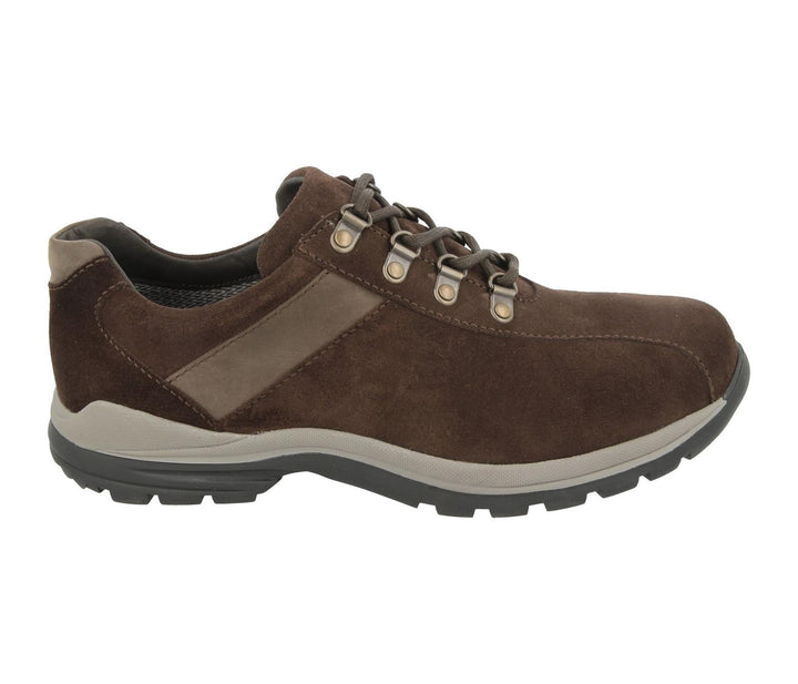Womens Wide Fit DB Utah Waterproof Hiking Shoes in Brown suede - Image 1