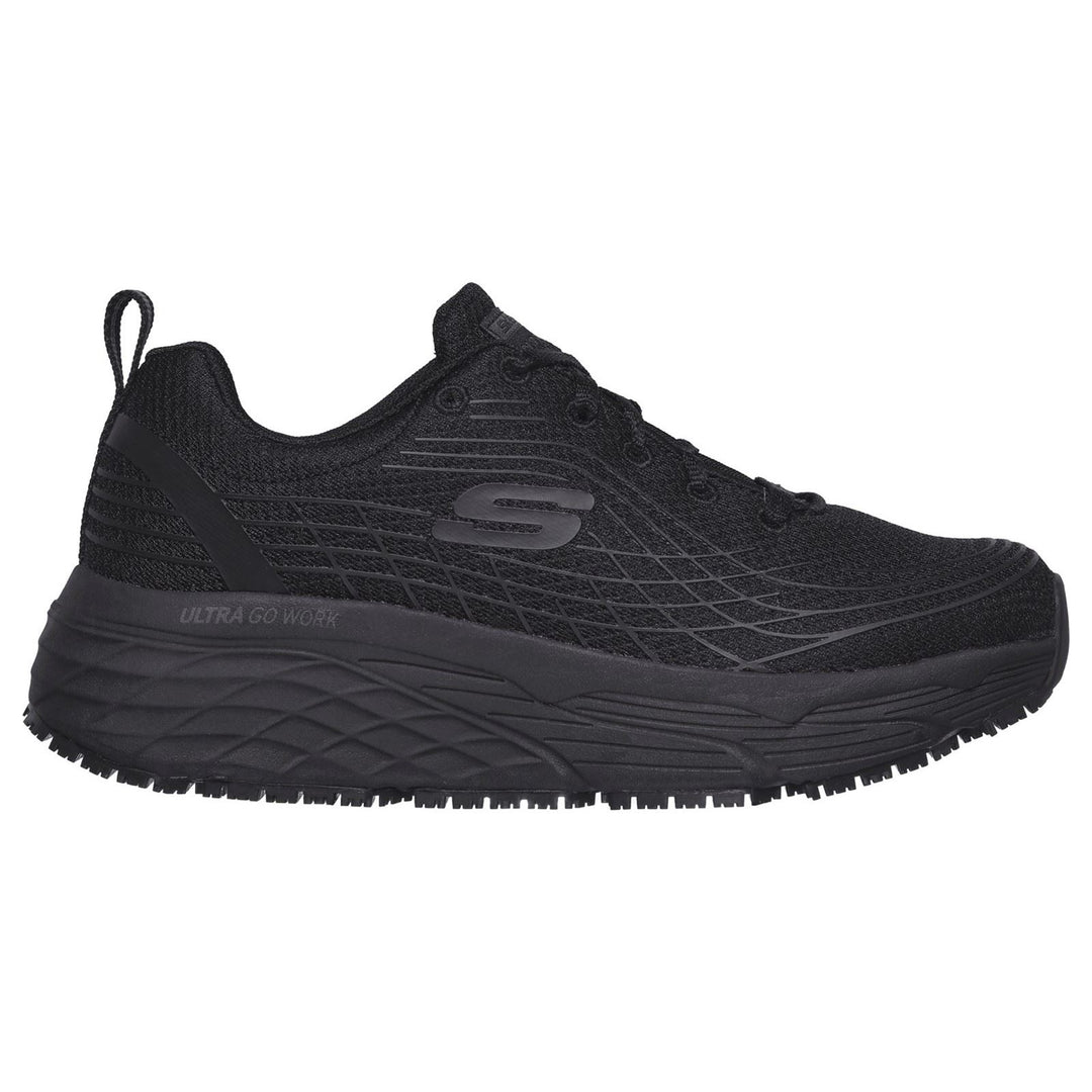 Women's Wide Fit Skechers 108016EC Max Cushioning Elite Sr Trainers -Black in Black - Image 5