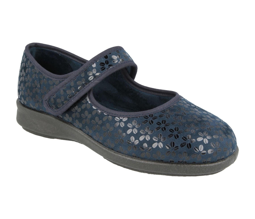 Womens Wide Fit DB Vermont Shoes in Black Stretch - Image 8