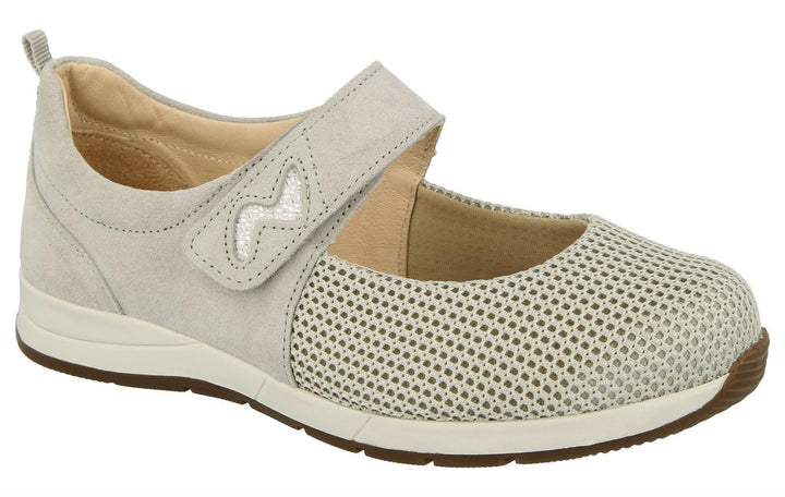 Womens Wide Fit DB Hawaii Canvas Shoes in Sky Blue Suede / Mesh - Image 1