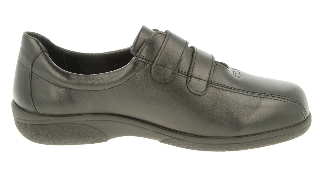 Womens Wide Fit DB Europe Shoes in Black - Image 4