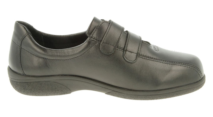 Womens Wide Fit DB Europe Shoes in Black - Image 1