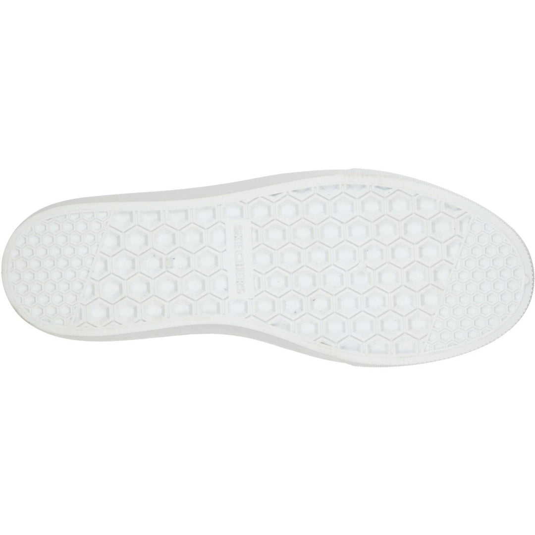 Women's Wide Fit Skechers 155503 Poppy Drippin Love Slip On Shoes in White/Multi - Image 6