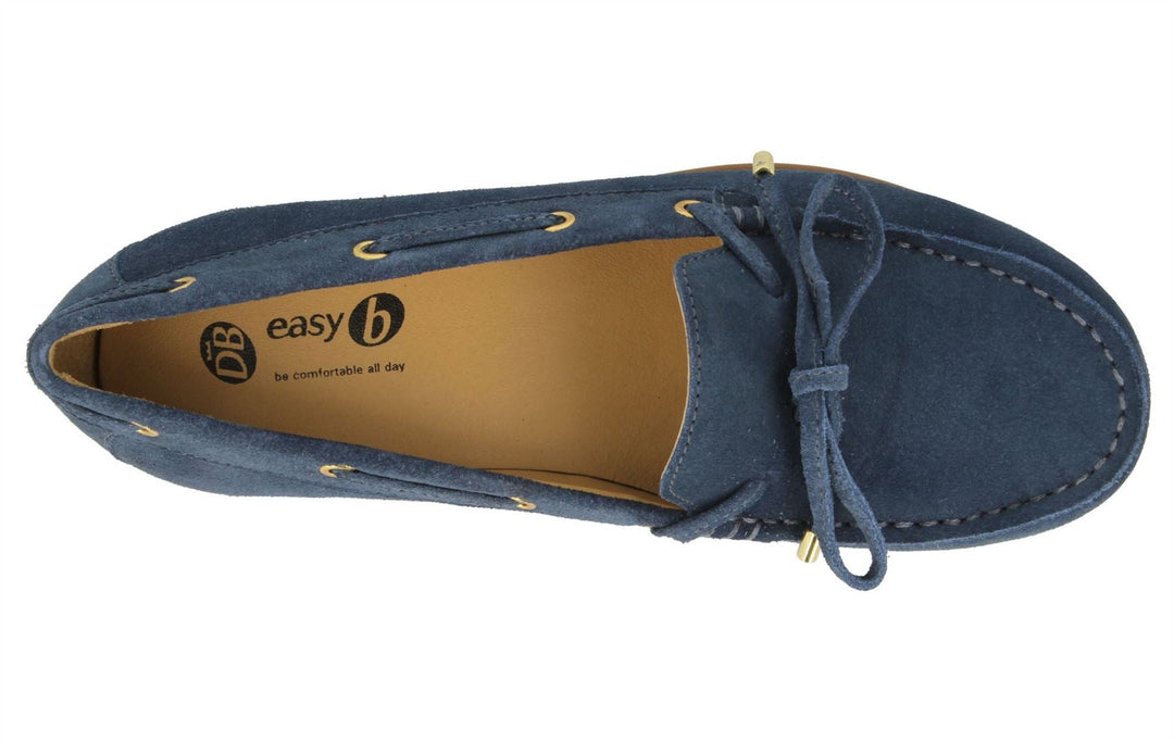 Womens Wide Fit DB Bow Shoes in Black Leather - Image 9