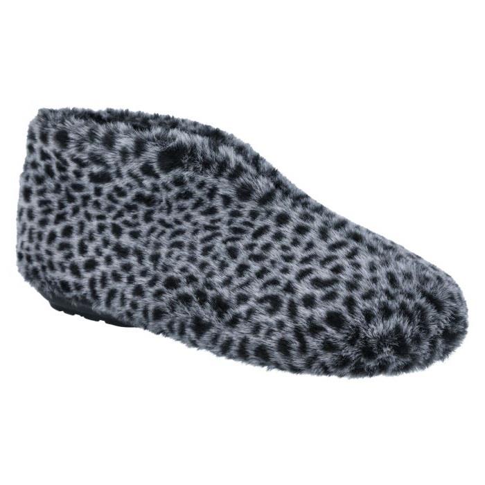 Women's Wide Fit DB Malton Slippers in Black Textile - Image 3