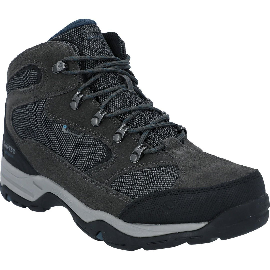 Men's Wide Fit Hi-Tec Storm Hiking Boots in Charcoal/Grey - Image 3