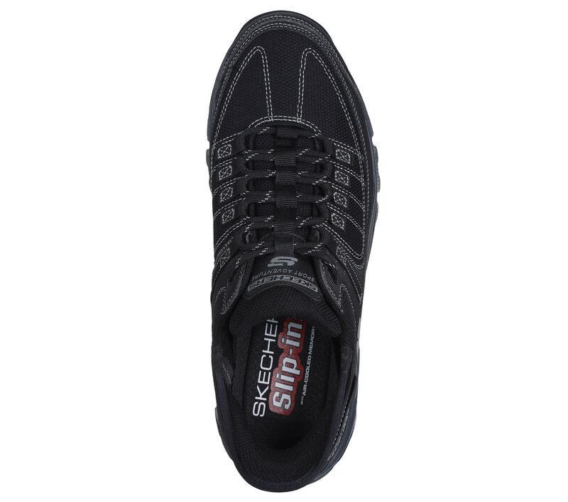 Men's Wide Fit Skechers 237622 Slip-ins Summits At Trainers in Black/Charcoal - Image 5