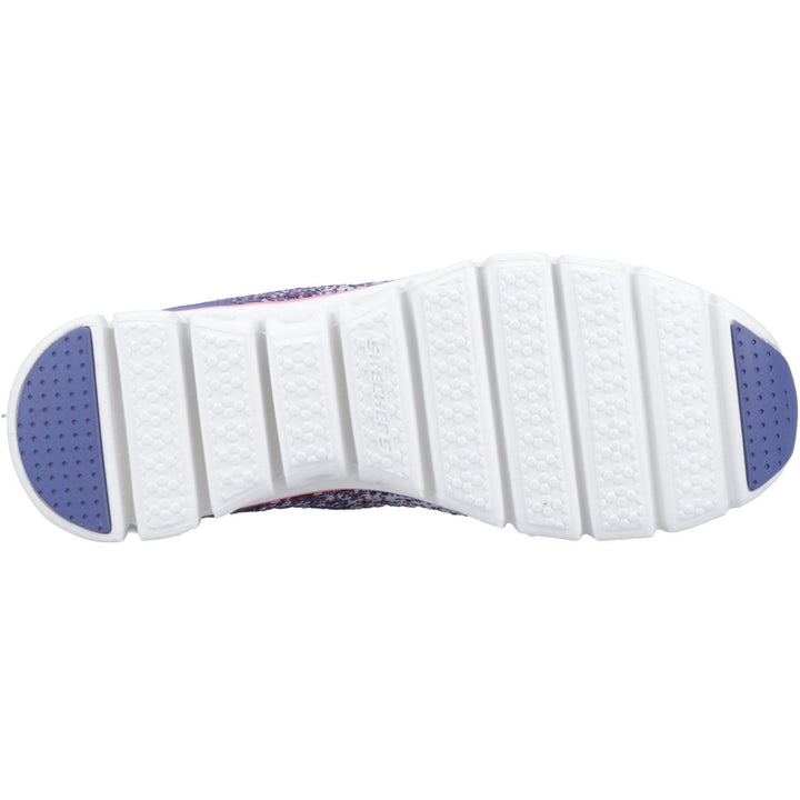 Women's Wide Fit Skechers 104325 Glide-Step Head Start Trainers in Slate - Image 1