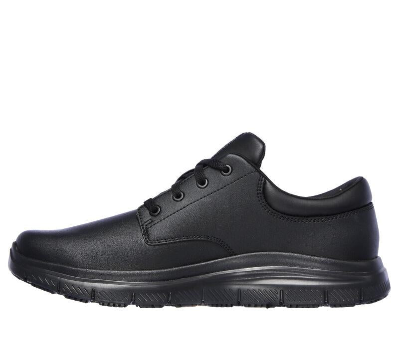 Mens Wide Fit Skechers Work Flex Advantage 77513 Work Rf fourche Sr Shoes in Black - Image 3