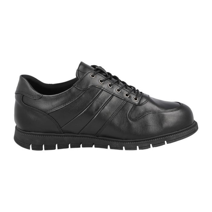 Men's Wide Fit DB Rupert Shoes in Black Leather - Image 1