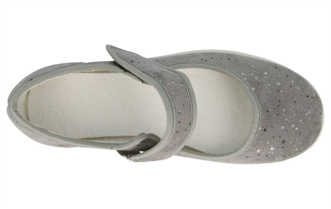 Womens Wide Fit DB Bombay Canvas Shoes in Navy Stretch - Image 10
