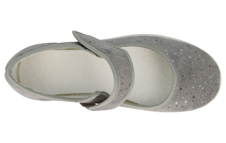 Womens Wide Fit DB Bombay Canvas Shoes in Navy Stretch - Image 1