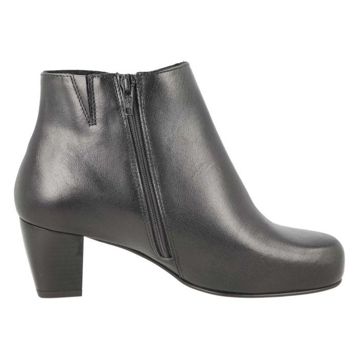 Women's Wide Fit DB Jeannie Heeled Boots in Black Nappa Leather - Image 1