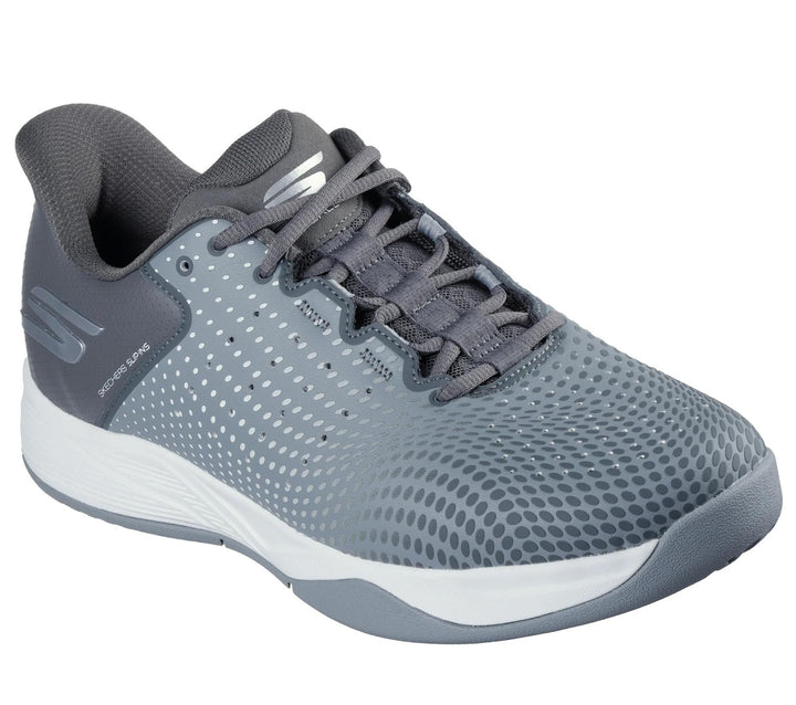 Men's Relaxed Fit Skechers 246101C Slip-ins Viper Court Vegan Reload Trainers in Grey/Charcoal - Image 1