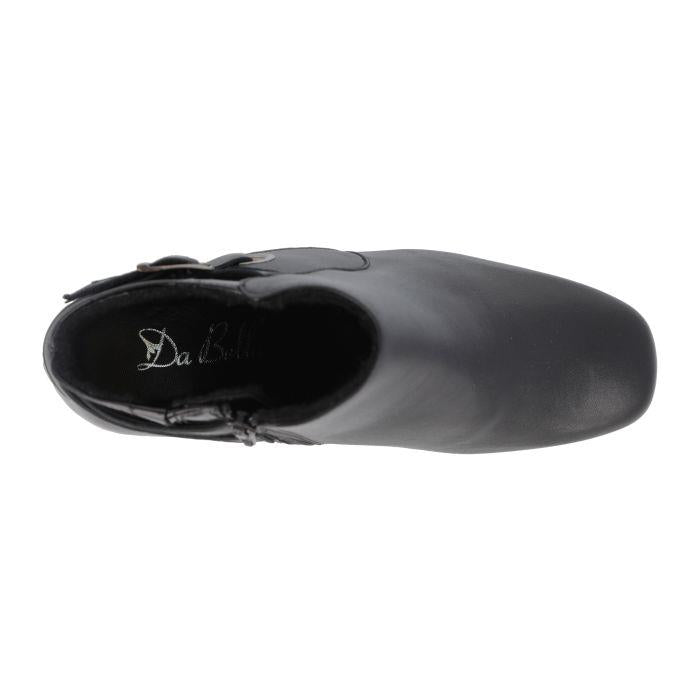 Women's Wide Fit DB Belmont Boots in Black lea / patent - Image 4