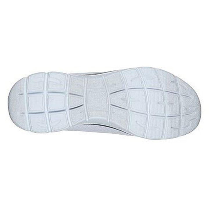 Women's Wide Fit Skechers 12980W Summits Slip On Sports Trainers in White/Silver - Image 1