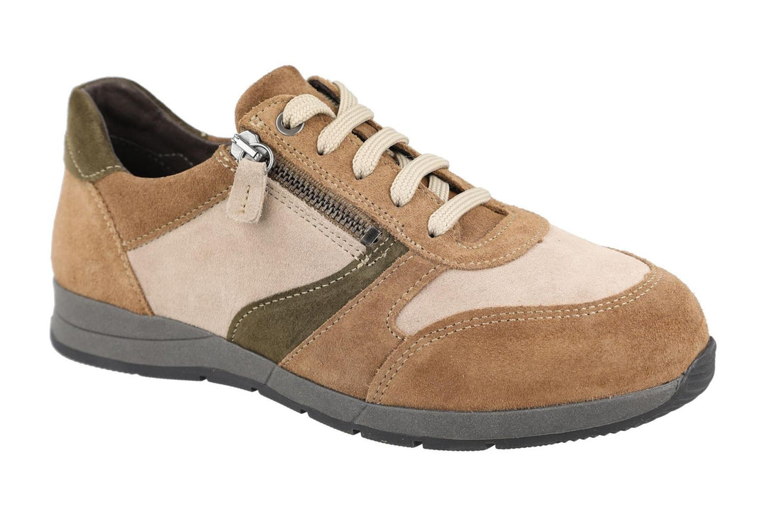 Women's Wide Fit DB Kingfisher Trainers in Blue Suede Multi - Image 9