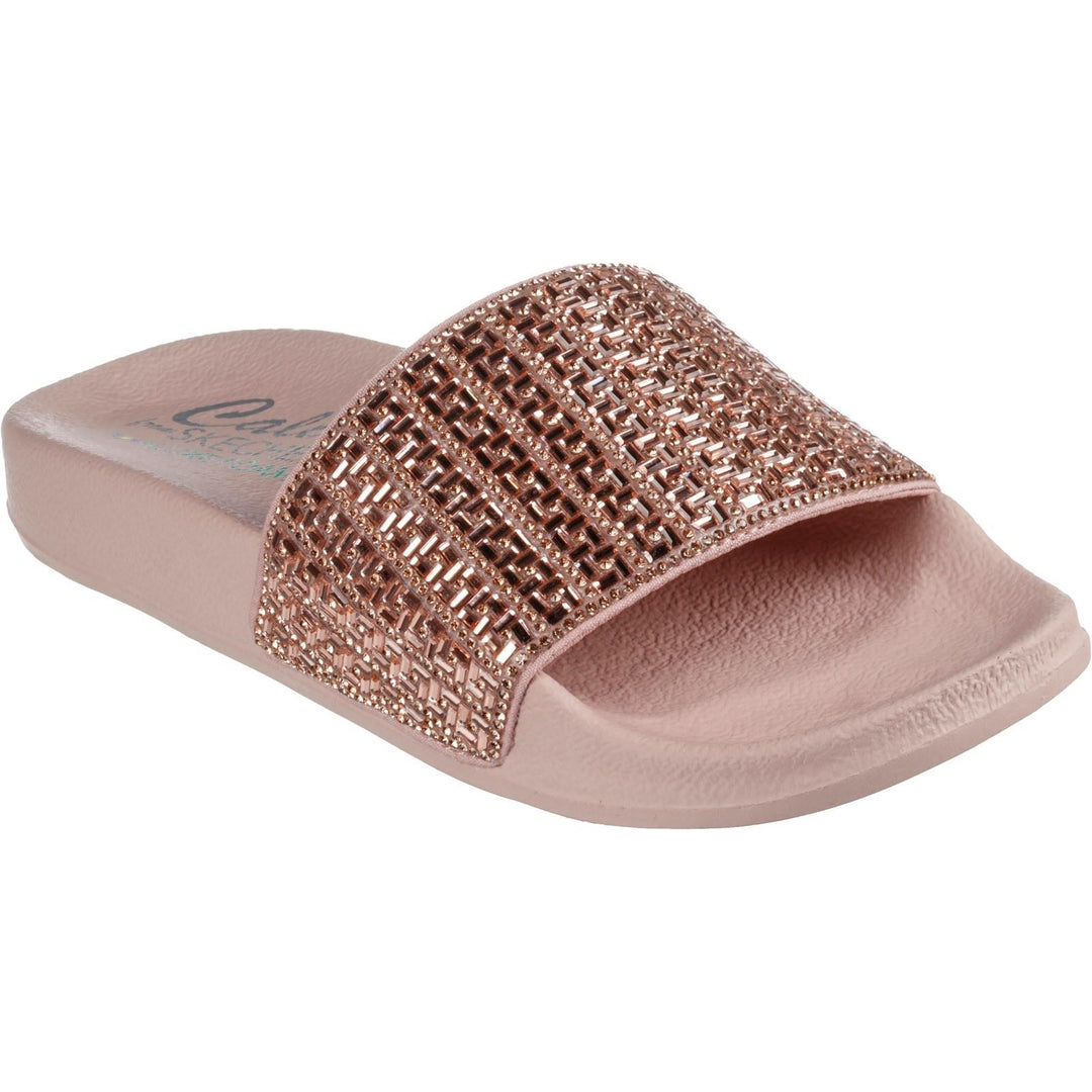 Women's Wide Fit Skechers 119320  Pop Ups New Spark Mules in Rose/Gold - Image 3