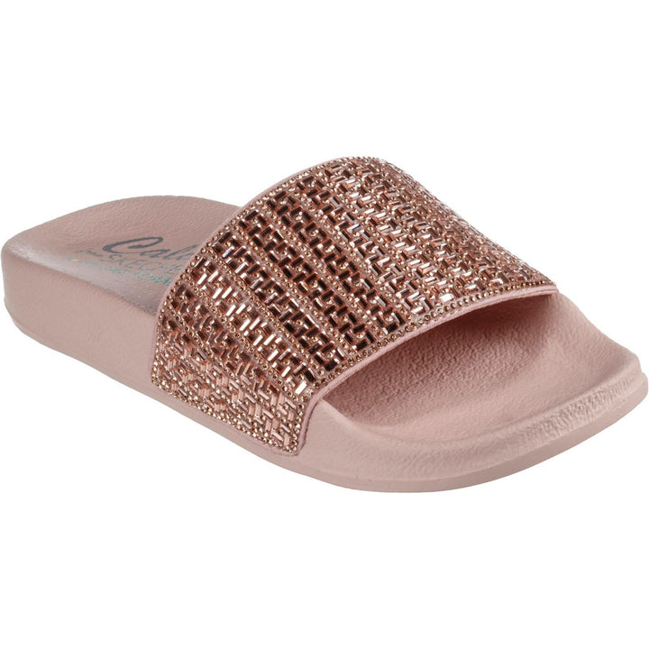 Women's Wide Fit Skechers 119320  Pop Ups New Spark Mules in Rose/Gold - Image 1