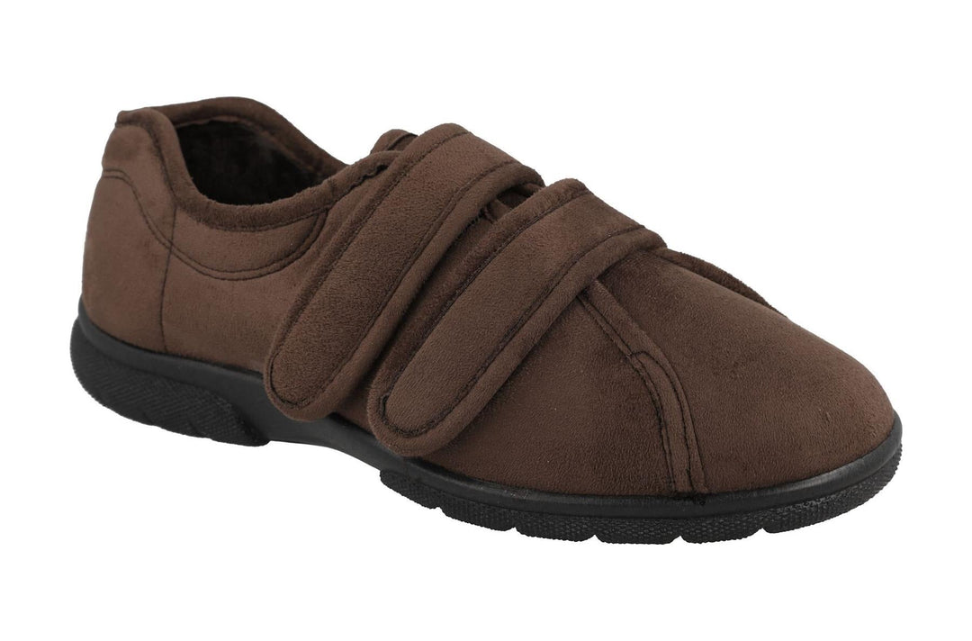 Mens Wide Fit DB Joseph Slippers in Black - Image 8