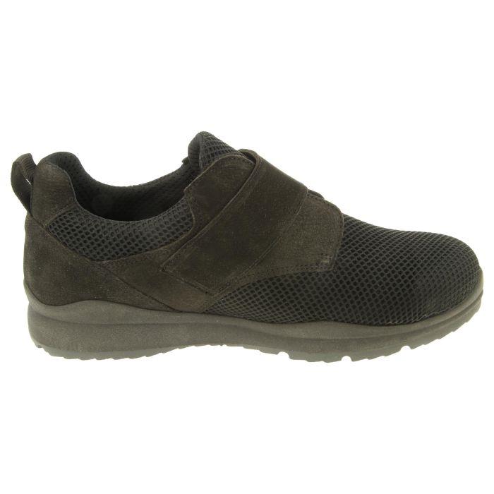 Men's Wide Fit DB Andy Canvas Shoes in Black Mesh Tex / Nubuck - Image 4