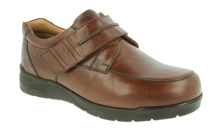 Mens Wide Fit DB Donald Shoes in Black Leather - Image 1