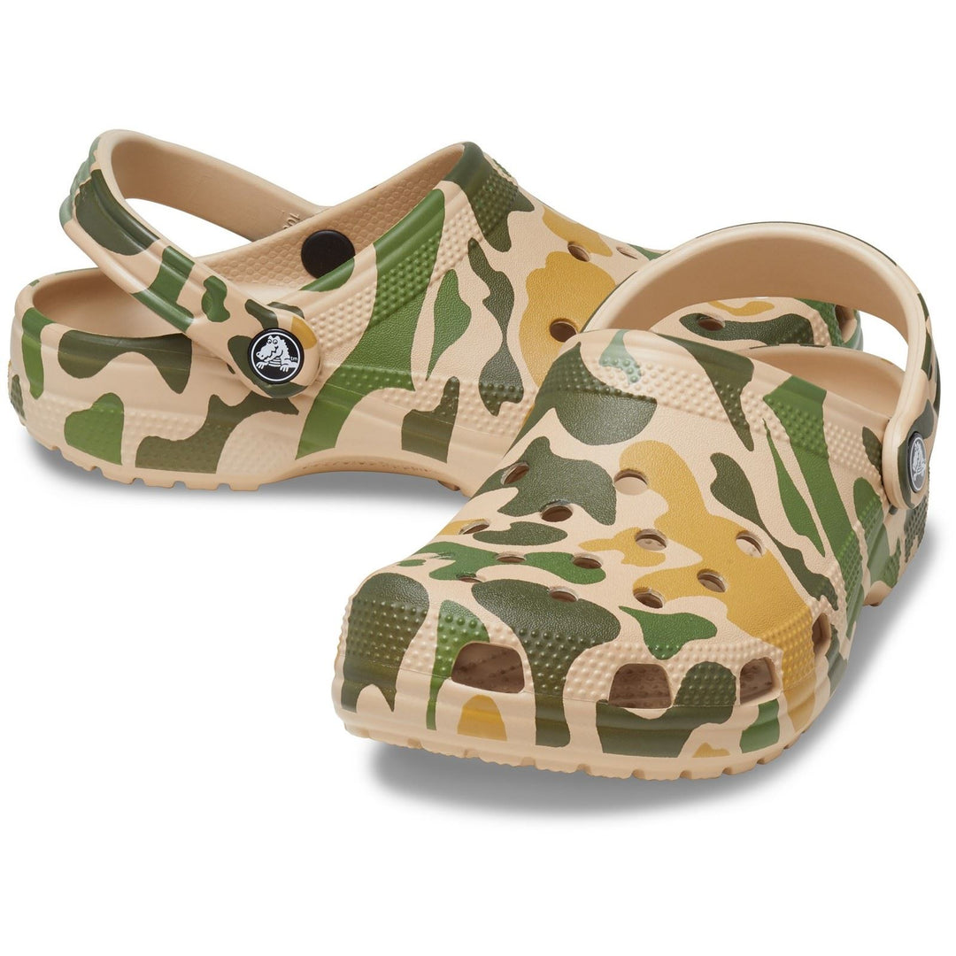 Men's Crocs 206454 Seasonal Camo Sandals in Mushroom/Multi - Image 17