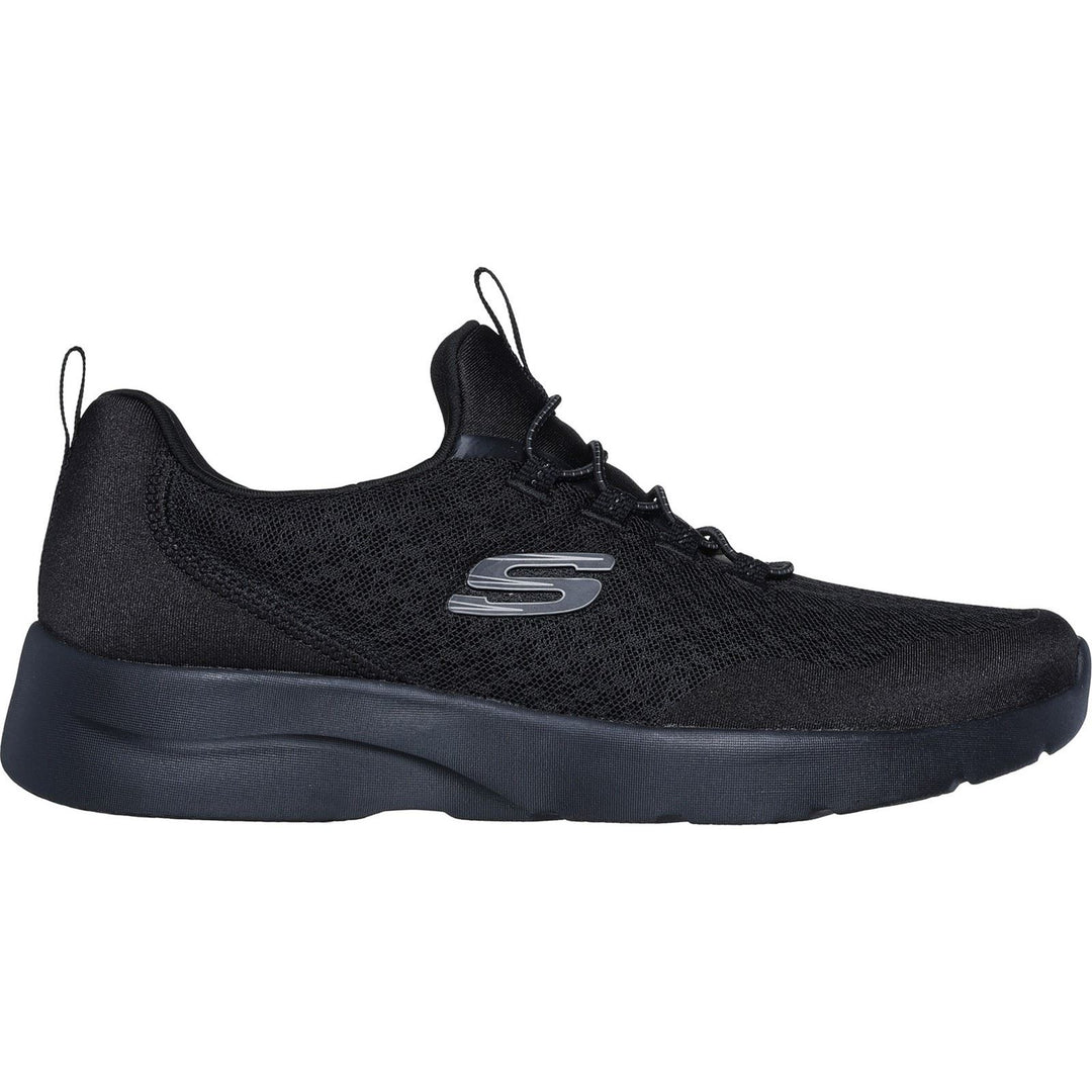 Women's Wide Fit Skechers 149657 Dynamight 2.0 Real Smooth Trainers - Black in Black - Image 2