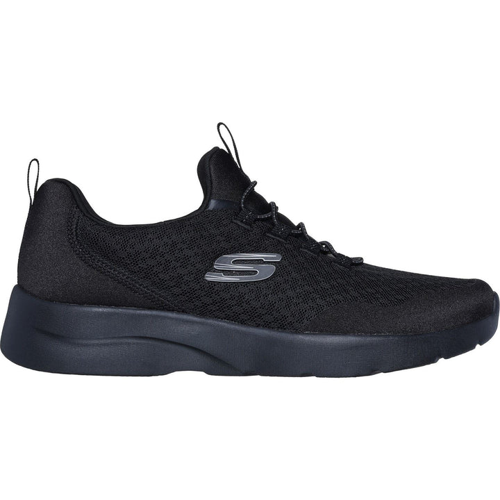 Women's Wide Fit Skechers 149657 Dynamight 2.0 Real Smooth Trainers - Black in Black - Image 1