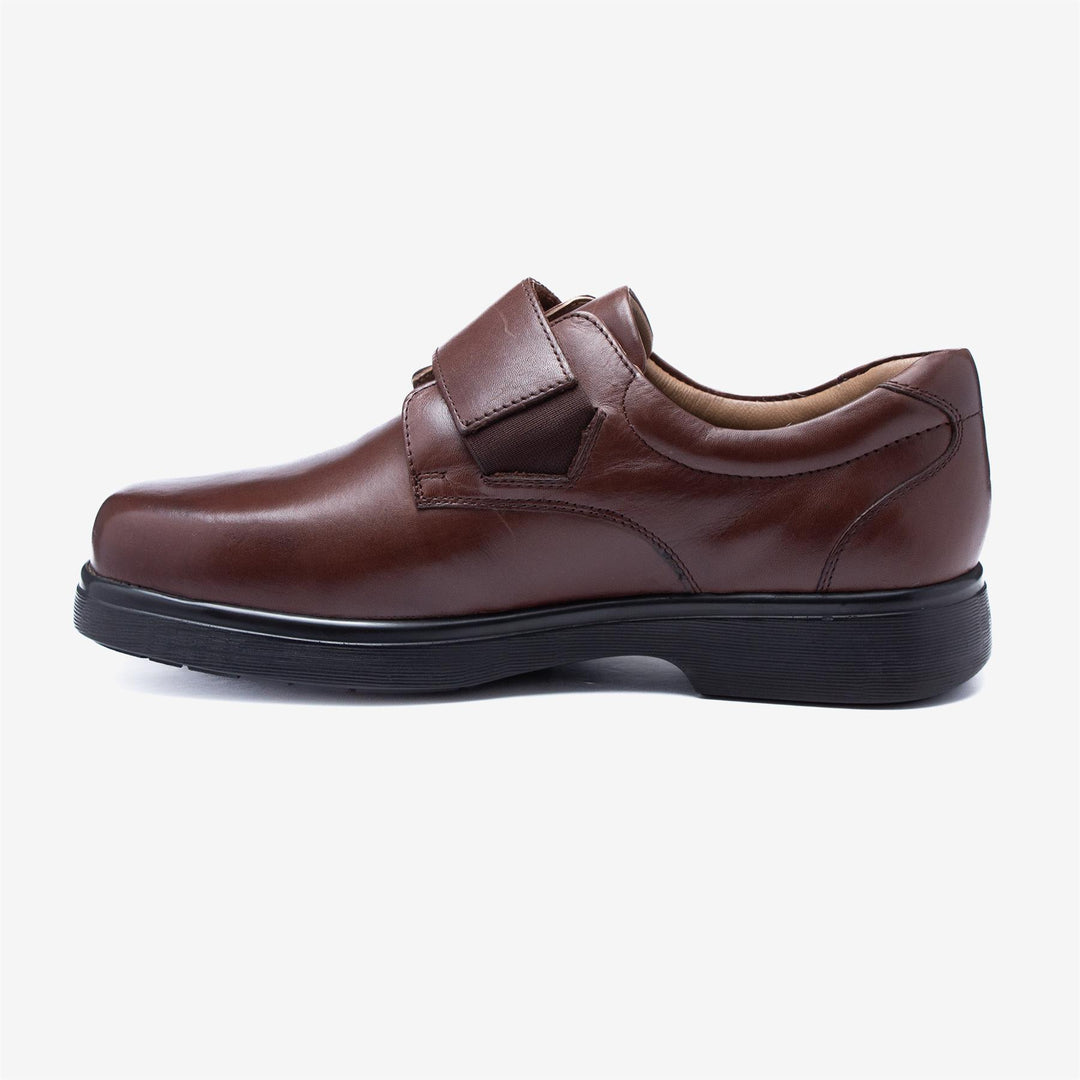 Mens Wide Fit Tredd Well Roger Velcro Shoes in Black - Image 12