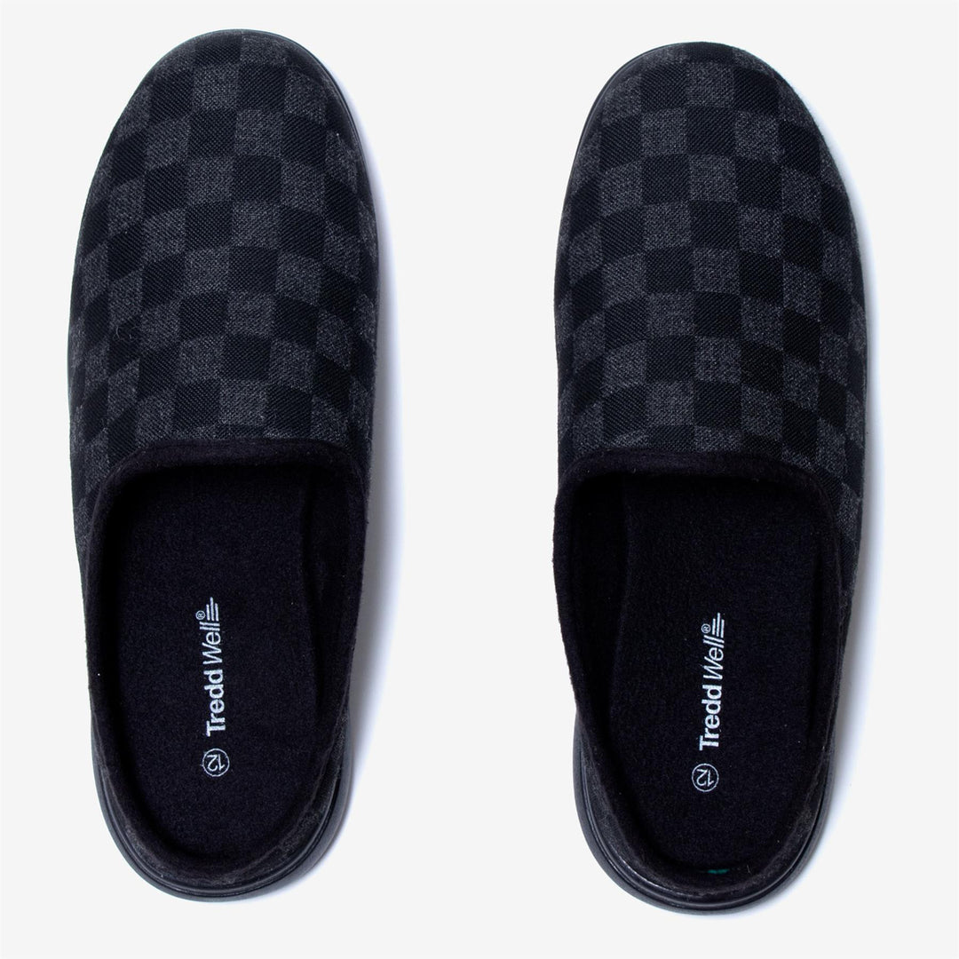 Men's Wide Fit Tredd Well Clarkson Mule Slippers in Black - Image 7