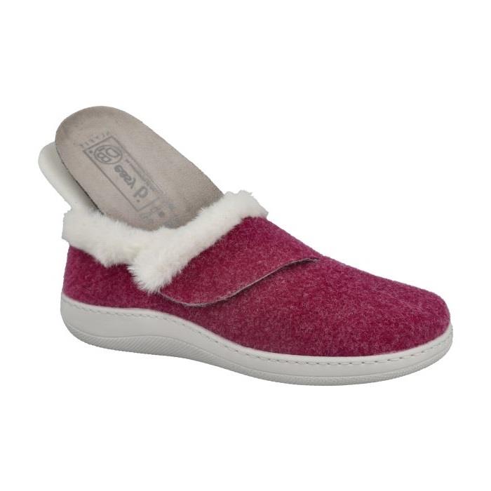 Women's Wide Fit DB Talala Slippers in Navy Felt - Image 11