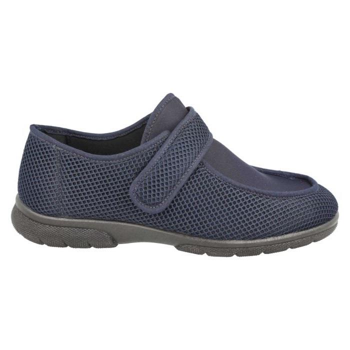 Men's Wide Fit DB Jamie Shoes in Black Stretch Textile - Image 8