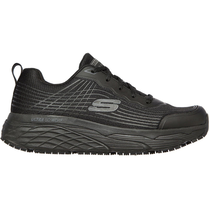 Men's Wide Fit Skechers 200021EC Relaxed Fit Max Cushioning Elite Trainers in Black - Image 1