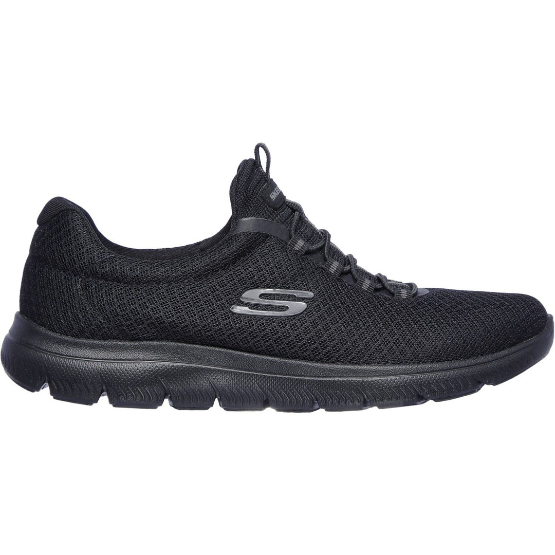 Women's Wide Fit Skechers 12980 Summits Sports Trainers in Black - Image 2