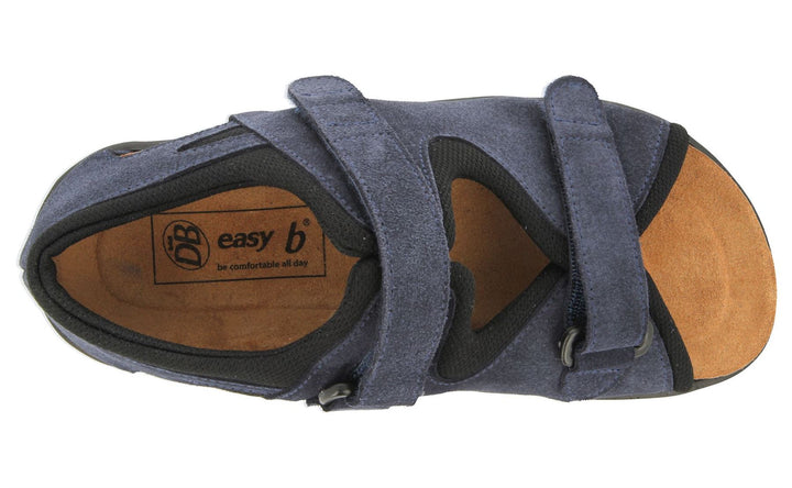 Womens Wide Fit DB Starling Sandals in Taupe Suede - Image 1