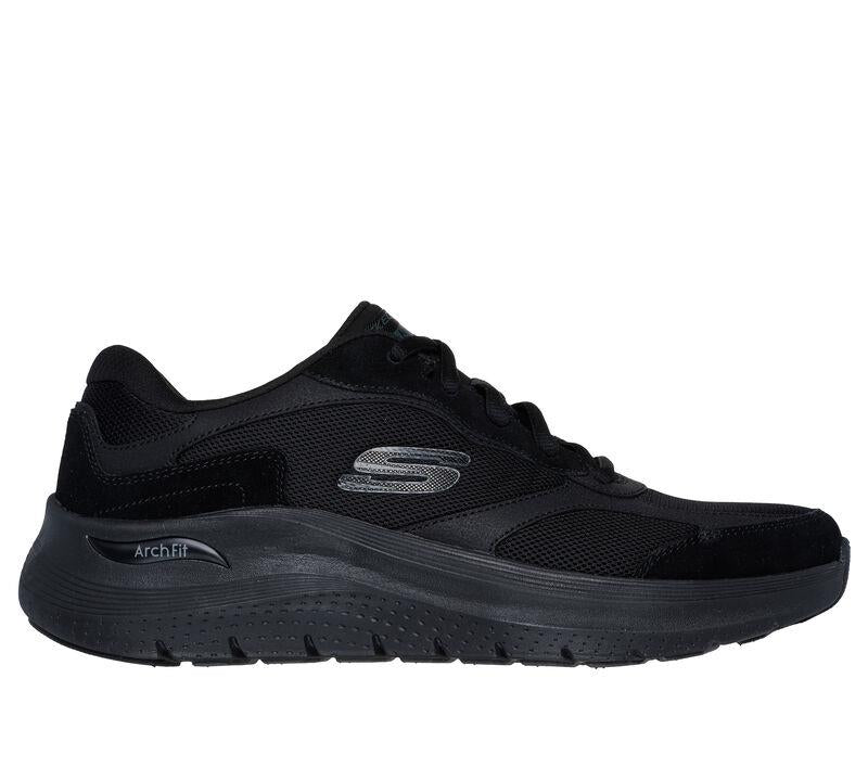 Men's Wide Fit Skechers 232702 Arch Fit 2.0 The Keep Walking Trainers in Black - Image 2