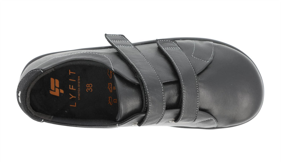 Women's Wide Fit DB Scott Shoes in Black - Image 5