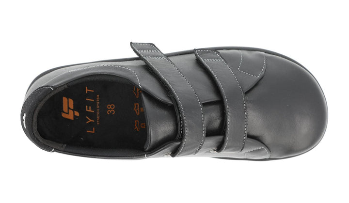 Women's Wide Fit DB Scott Shoes in Black - Image 1