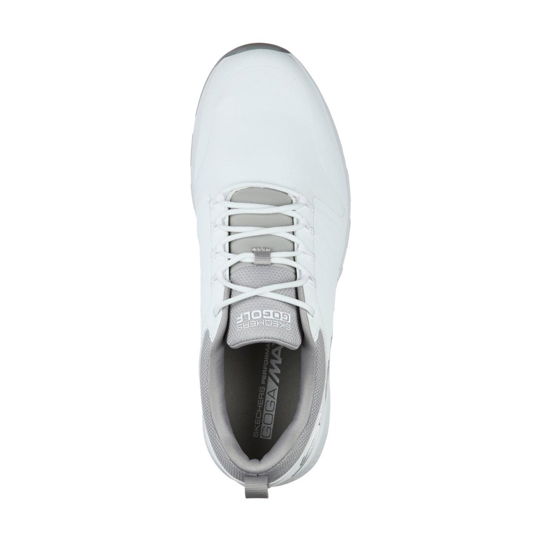 Men's Wide Fit Skechers 214022 Elite 4 Victory Go Golf Trainers in White/Grey - Image 5