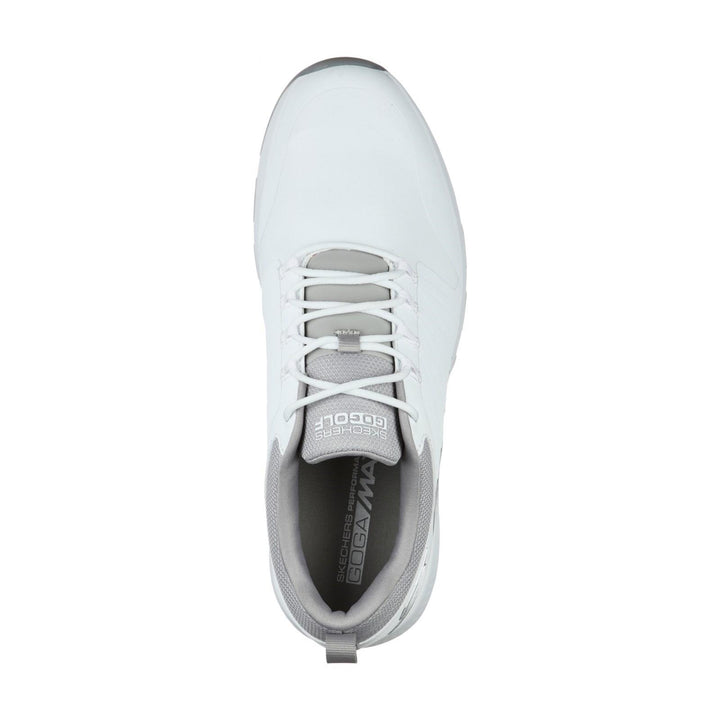 Men's Wide Fit Skechers 214022 Elite 4 Victory Go Golf Trainers in White/Grey - Image 1