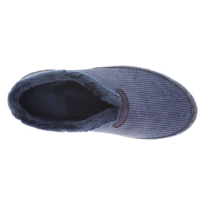 Men's Wide Fit DB Kelvin Slippers in Black Textile - Image 10