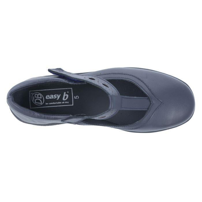 Women's Wide Fit DB Brookfield Shoes in Black Leather - Image 1