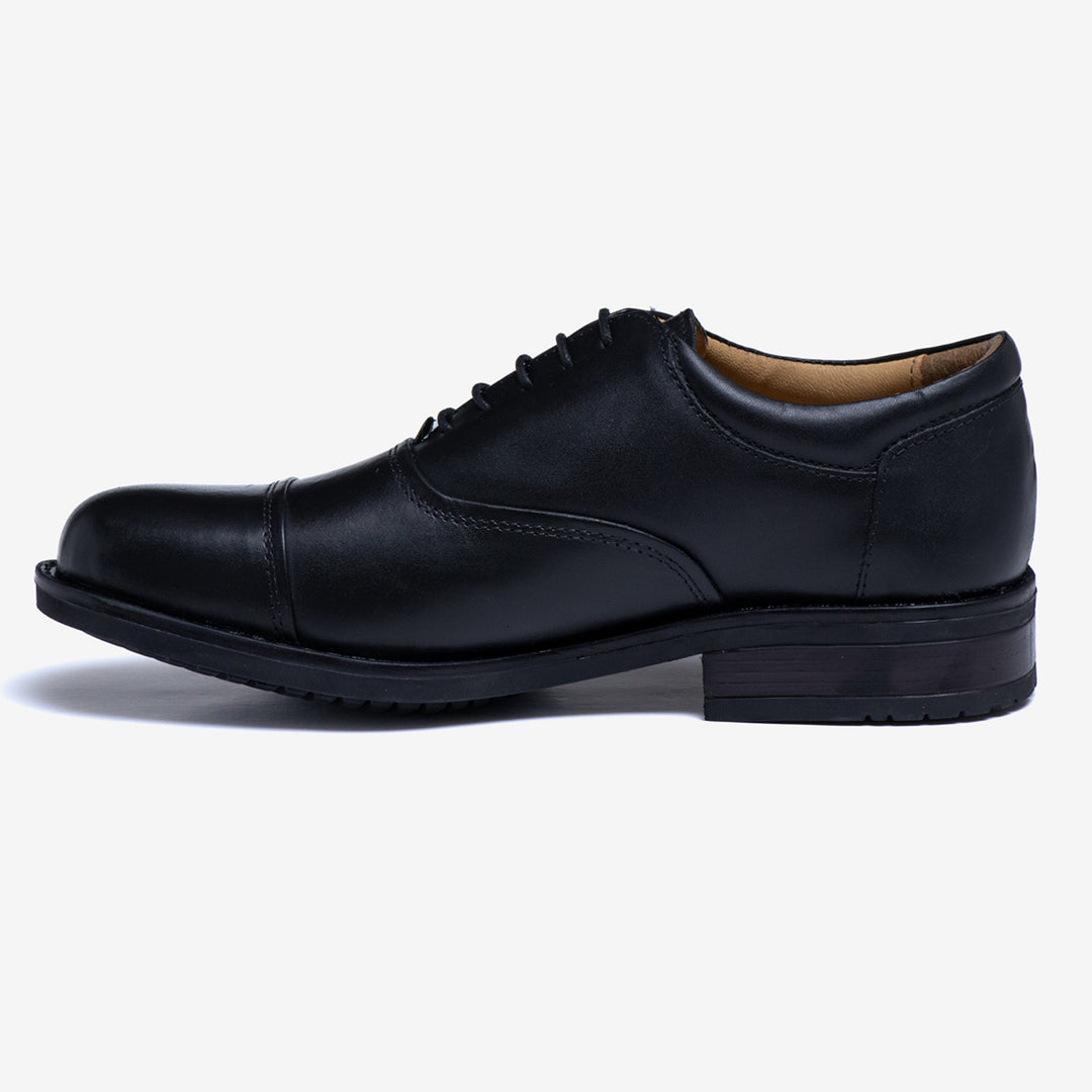 Men's Wide Fit Roamers Blind Eye Capped Oxford M827A Shoes in Black - Image 4