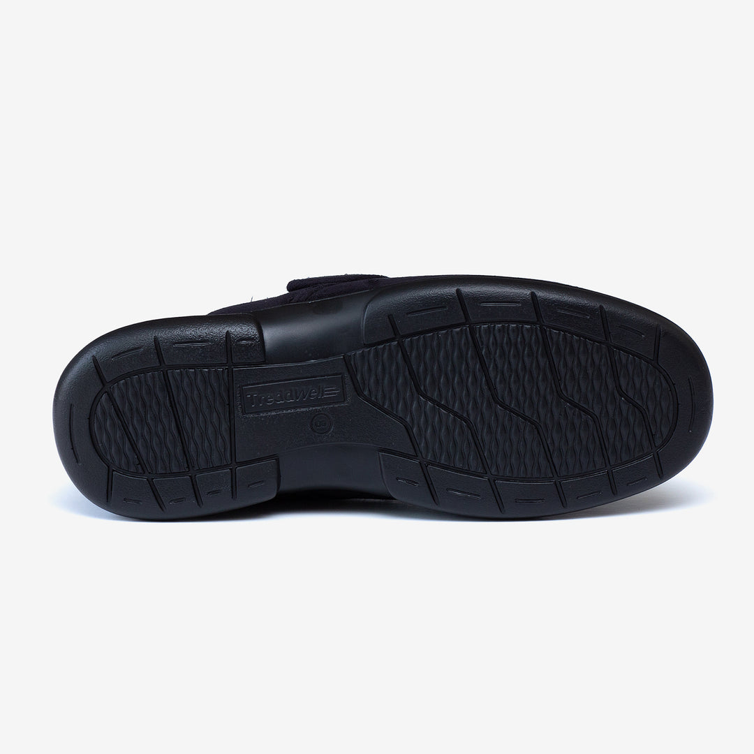 Mens Wide Fit Tredd Well Scott Slippers in Black - Image 19