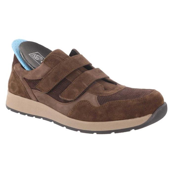 Men's Wide Fit DB Edmund Trainers in Black / Grey Suede - Image 1