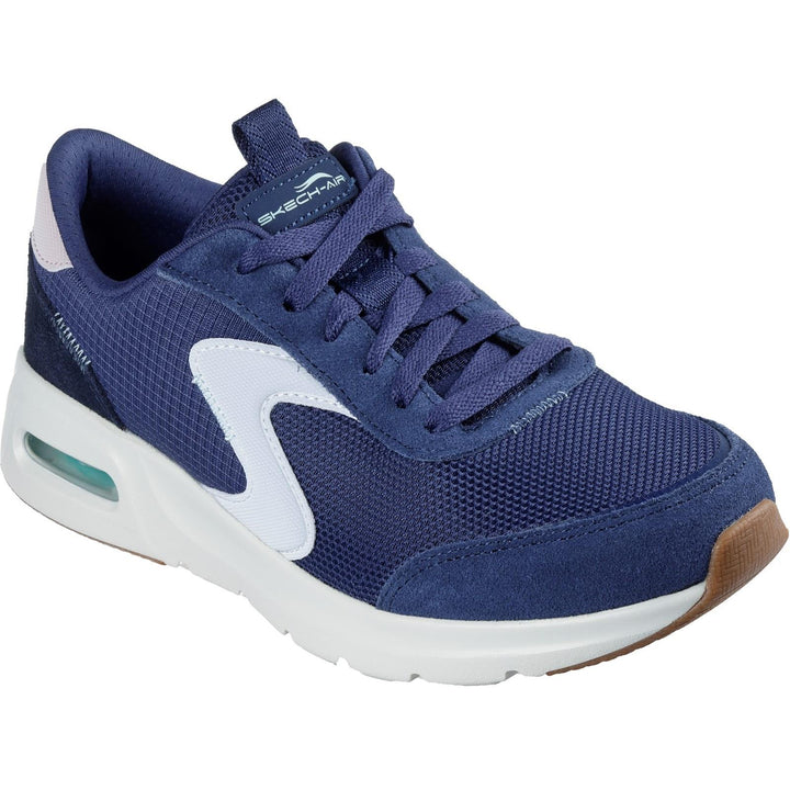 Women's Wide Fit Skechers 150076 Skech Air Court Trainers in Navy/Multi - Image 1