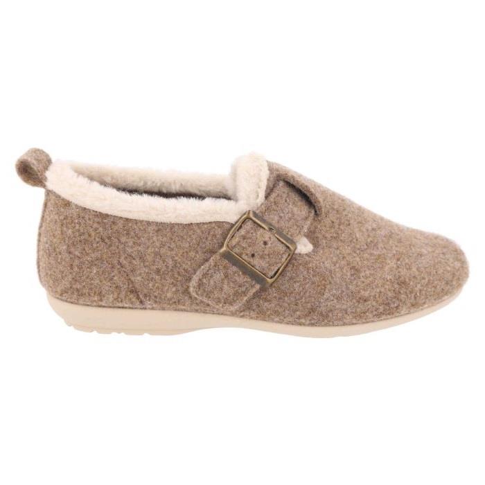 Women's Wide Fit DB Gracie Buckle Slippers in Navy Felt - Image 12