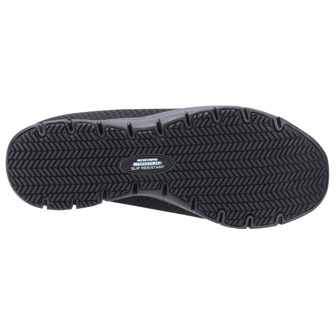 Women's Wide Fit Skechers 77210EC Genter Bronaugh SR Occupational Trainers in Black - Image 5